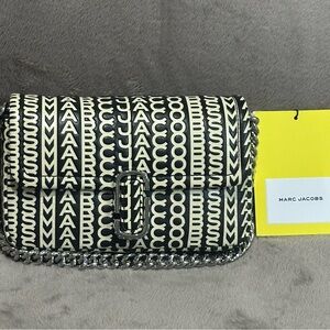 Marc Jacobs Black and Cream Women's Multi-Use Purse